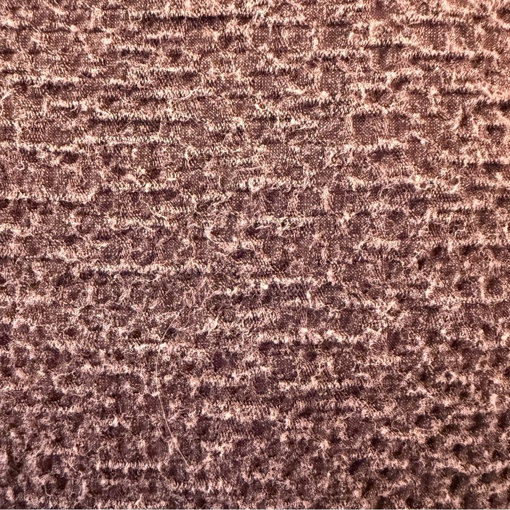 Eileen Fisher Cassis Crosshatch Tencel Open Front Notch Collar Plum Jacket 2X - Picture 8 of 14